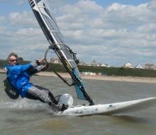 Jono blasting at Clacton, one day before he set off!